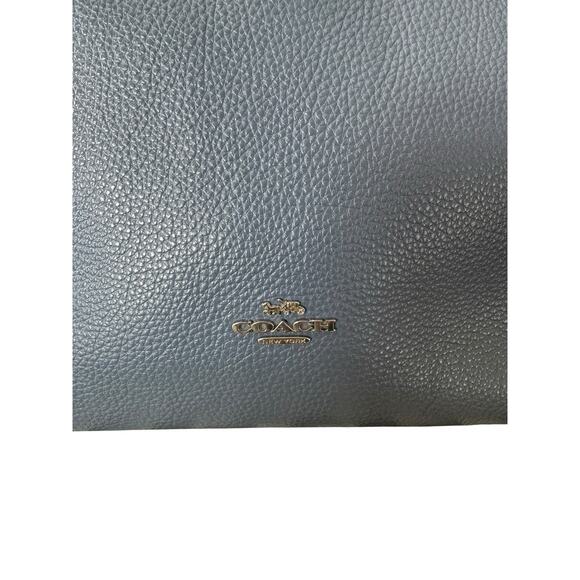 Coach CH188 Hanna Shoulder Bag Pebble Leather Crossbody Washed Chambray Blue - Picture 4 of 16